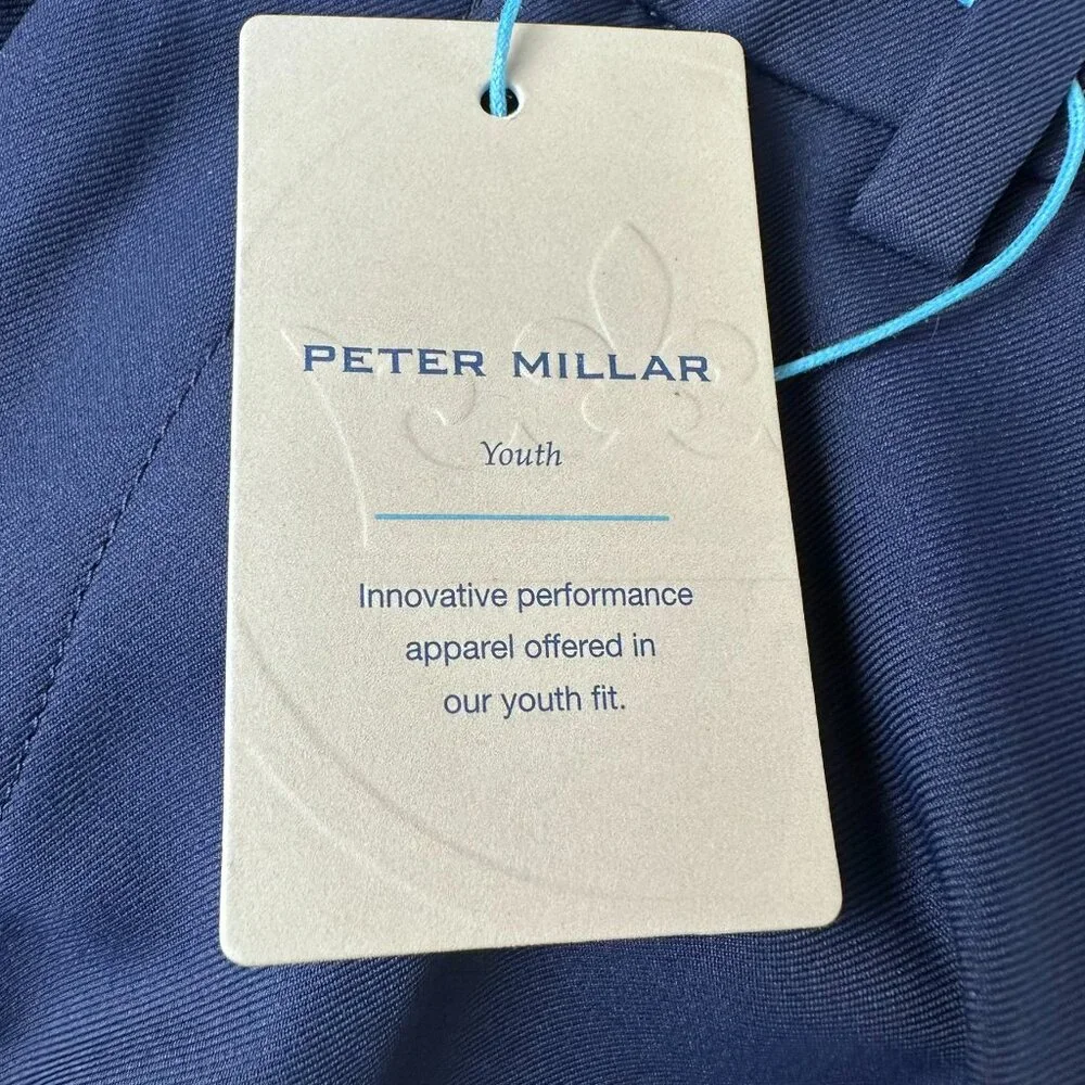 Peter Millar Youth Salem Performance Classic Fit Golf Short, Size L (11-12) Navy